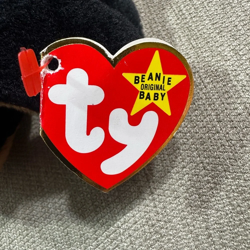 Ty Beanie Babies 1996 Doby Black and Brown Plush Dog